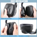 Replacement Earpads for Corsair Void & Corsair Void Pro Wired & Wireless Gaming Headsets. Noise Canceling Headset Cushions with Soft Protein Leather, Ear Cups Cover Repair Parts.Black - Image 5
