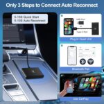 CarPlay Wireless Adapter, Converts Factory Wired CarPlay to Wireless, 2025 Upgrade Wireless Carplay Adapter for Cars from 2015 & iPhone iOS 10+ - Image 5