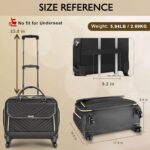 Rolling Briefcase for Women with 4 Spinner Wheels and Telescopic Extendable Handle, Laptop Bag with Wheels, Roller Computer Bag for Work Travel Carry On Luggage, TSA Friendly Design, Black - Image 5