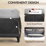 Rolling Briefcase for Women with 4 Spinner Wheels and Telescopic Extendable Handle, Laptop Bag with Wheels, Roller Computer Bag for Work Travel Carry On Luggage, TSA Friendly Design, Black - Image 8