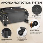 Rolling Briefcase for Women with 4 Spinner Wheels and Telescopic Extendable Handle, Laptop Bag with Wheels, Roller Computer Bag for Work Travel Carry On Luggage, TSA Friendly Design, Black - Image 9
