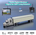 10" Wireless Backup Camera System for Truck, HD 1080P Digital Back Up Camera System with 10 Inch Quad Split Loop Recording Monitor, IP69K Waterproof Reversing Cameras for RV, Trailer (W103) - Image 5