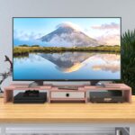 WESTREE Dual 3 Shelf Computer Riser with Drawer, Adjustable Length and Angle, Desktop 2 Monitor Stand Storage Organizer - Image 7