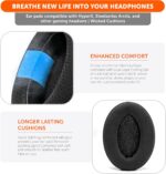 WC Freeze Cooling Gel Earpads - Compatible with HyperX Cloud, Steelseries Arctis, ATH M50X, G Pro X & More - Major Comfort Upgrade & Cooler for Longer | Black - Image 5