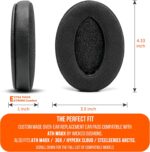 WC Freeze Cooling Gel Earpads - Compatible with HyperX Cloud, Steelseries Arctis, ATH M50X, G Pro X & More - Major Comfort Upgrade & Cooler for Longer | Black - Image 6