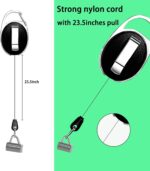 Badge Holder Compatible with Fitbit Versa3/Versa4 ID Card Key Carabiner Clip, for Sense/Sense2 Lanyard Keychain - Image 3