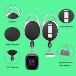 Badge Holder Compatible with Fitbit Versa3/Versa4 ID Card Key Carabiner Clip, for Sense/Sense2 Lanyard Keychain - Image 4