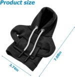 AUCELI Car Gear Shift Hoodie, 2PCS Funny Shirt Sweater Vehicle Shifter Stick Protector, Automotive Interior Gearshift Cover Decoration Accessories, Universal for SUV, Sedan, Truck (Black) - Image 3
