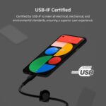Belkin BoostCharge Pro Flex Braided USB-C to USB-A Cable (1M/3.3FT) USB-IF Certified Fast Charging Cable for iPhone 16, iPhone 16 Pro, iPad, Galaxy S25, Note, Pixel, Nintendo Switch 2 & More - Black - Image 3