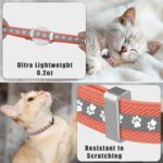 AirTag Cat Collar, Reflective Elastic Cat Tracker Collar with Apple Air Tag Holder and Bell for Girl Boy Cats, Lightweight & Scratch Resistant GPS Pet Collar for Cats Kittens, Orange - Image 7