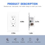 Smart in-Wall Outlet with 2 Individually Controlled Outlets, Tamper Resistant, 2.4 GHz Wi-Fi, Compatible with Alexa Only, Black, 2Pack… - Image 7