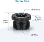 2 Pcs Screw Thread Adapter, 5/8" Male to 3/8" Female Metal Microphone Screw Adapter Compatible with Blue Yeti/Blue Snowball/Blue Yeti X Etc Microphone Stand Mount (Black) - Image 8