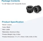 2 Pcs Screw Thread Adapter, 5/8" Male to 3/8" Female Metal Microphone Screw Adapter Compatible with Blue Yeti/Blue Snowball/Blue Yeti X Etc Microphone Stand Mount (Black) - Image 9