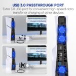 Cooling Fan for PS5 Slim, with LED Light, Adjustable Speed (3 Speeds Mode), USB 3.0 Port, Silent Enhanced Cooling Fan Compatible with PS5 Slim Disc & Digital -Black - Image 7