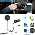 Car Bluetooth Adapter, Handsfree Calling Car Bluetooth 5.0 Audio Receiver Car Kit 5V 2.1A USB Charging Port for Cars with 3.5mm AUX Input Port - Image 3