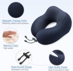 Travel Pillow - Memory Foam Cervical Neck Pillow for Adults, Kids, Children, Convenient & Portable U Shaped Pillows, Airplane Pillow for Home, Office, Camping, Travelling, Sleeping (Blue) - Image 4