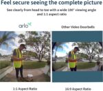 Arlo Essential Wired Video Doorbell - HD Video, 180° View, Night Vision, 2 Way Audio, Black - AVD1001B - Image 5