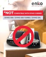 enKo Compatible for Dymo 30252 Labels (1-1/8" x 3-1/2") - Label for Dymo Labelwriter 450 Turbo Printer and 4XL - Blank White Direct Thermal Address, Shipping & Barcode Labels (12 Rolls | 4,200 Labels) - Image 3