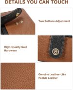 BOSTANTEN Slim Wallet for Women Small RFID Blocking Credit Card Holder Leather Bifold Wallets with Zipper Coin Pocket Black＆Brown - Image 4