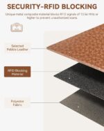 BOSTANTEN Slim Wallet for Women Small RFID Blocking Credit Card Holder Leather Bifold Wallets with Zipper Coin Pocket Black＆Brown - Image 6