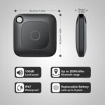 Hoxe Air Tracker, Key Finder Works with Find My (iOS Only), Bluetooth Tracker Tag for Keys, Luggage, Suitcase and Pets, Loud Beep, Worldwide Tracking, Replaceable Battery, 1-Pack - Image 8