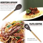Cooking Utensils Set- 35 PCs Kitchen Utensils with Grater,Tongs, Spoon Spatula &Turner Made of Heat Resistant Food Grade Silicone and Wooden Handles Kitchen Gadgets Tools Set for Cookware - Image 5