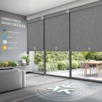Motorized Blinds With Remote, Hub-Free Smart Roller Shades Compatible with Alexa, Automatic for Windows With Matter Motor, Cordless Blackout, Solar Panel, Rechargeable, Grey, 23*72 - Image 3