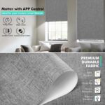 Motorized Blinds With Remote, Hub-Free Smart Roller Shades Compatible with Alexa, Automatic for Windows With Matter Motor, Cordless Blackout, Solar Panel, Rechargeable, Grey, 23*72 - Image 7