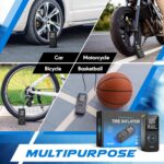 BOERN Tire Inflator Portable Air Compressor/Pump for Car with Digital Tire Pressure Gauge - Air Compressor (150PSI) for Car, Motorcycle and Bicycle with Powerbank Function - Image 6