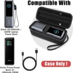 Case for Anker 25,000mAh Laptop Power Bank, Hard Travel Carrying Case for Anker A1695 Portable Charger 25K 165W Power Bank Organizer Bag - Black（CASE ONLY） - Image 4