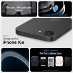 Spigen for iPhone 16e Case, Rugged Armor MagFit [Compatible with Magsafe Accessories] [Military-Grade Protection] - Matte Black - Image 3