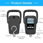 Fish Scale110lb/50kg Luggage Scale,Upgrade Large Handle & Backlit LCD Display, Suitcase Scale with Comfortable Handle & Large Hook & 2 AAA Batteries - Image 3