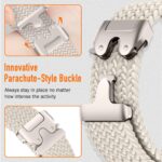 Nylon Braided Watch Band for Garmin Fenix 8 43mm/Fenix 7S Pro Solar/Fenix 7S/Fenix 6S/ Fenix 6S Pro/Descent Mk3S/Mk3Si, Secure Parachute-Style Buckle Strap for Garmin QuickFit 20 mm - Image 3