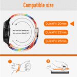 Nylon Braided Watch Band for Garmin Fenix 8 43mm/Fenix 7S Pro Solar/Fenix 7S/Fenix 6S/ Fenix 6S Pro/Descent Mk3S/Mk3Si, Secure Parachute-Style Buckle Strap for Garmin QuickFit 20 mm - Image 5