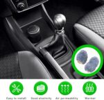 Ziciner 2PCS Plush Car Gear Shift Knob Cover & Handbrake Cover, Comfortable Anti-Slip Auto Shift Knob Protector, Fluffy Warm Hand Brake Handle Cover, Interior Car Accessories (Gray) - Image 5