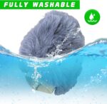 Ziciner 2PCS Plush Car Gear Shift Knob Cover & Handbrake Cover, Comfortable Anti-Slip Auto Shift Knob Protector, Fluffy Warm Hand Brake Handle Cover, Interior Car Accessories (Gray) - Image 6