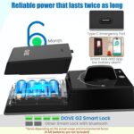 Devo G2 Smart Lock,Finger Print Digtal Smart Locks, Front Door Keyless Entry Door Lock,Bluetooth Smart Deadbolt, App Remote Control,Electronic Touchscreen Keypad Deadbolt, Auto Lock(Black) - Image 3