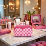 BOYATU Travel Makeup Bag for Women: Large Cosmetic Bag Set of 3 - Vegan Leather Make up Bag with Compartments - Compact Waterproof Toiletry Bag with Divider & Handle (09Red) - Image 10