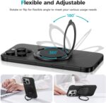 BENKS ArmorPop Magnetic Phone Grip & Stand for MagSafe, 360° Rotation Adjustable Phone Ring Holder for iPhone 16/15/14/13/12 Series, Durable Kevlar Design - Image 4