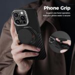 BENKS ArmorPop Magnetic Phone Grip & Stand for MagSafe, 360° Rotation Adjustable Phone Ring Holder for iPhone 16/15/14/13/12 Series, Durable Kevlar Design - Image 7