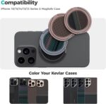 BENKS ArmorPop Magnetic Phone Grip & Stand for MagSafe, 360° Rotation Adjustable Phone Ring Holder for iPhone 16/15/14/13/12 Series, Durable Kevlar Design - Image 8