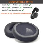 Headphone Ear Pads Cushions for SteelSeries Arctis 3 Arctis 5 Arctis 7 Arctis 9 Arctis 9X Arctis PRO Gaming Headset Replacement Earpads Ear Cups with Noise Isolation Foam - Image 3