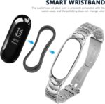 Band 5/4/3 Compatible Metal Wristband Smart Band Replacement Strap 155-220mm - Image 5