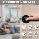 5-in-1 Unlock - Fingerprint, Bluetooth, Code, IC Card, Key Fingerprint Door Lock, Smart Door knob,Biometric Door Lock for Bedroom Home Hotel Office Apartment - Image 3