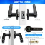 5-in-1 Unlock - Fingerprint, Bluetooth, Code, IC Card, Key Fingerprint Door Lock, Smart Door knob,Biometric Door Lock for Bedroom Home Hotel Office Apartment - Image 7