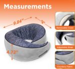 BLACK+DECKER Travel Pillow Corduroy Ostrich Neck Wrap Cooling Memory Foam Neck Pillow for Airplane, Car, & Home – Ergonomic Support, Breathable, Adjustable Closure,Blue - Image 7