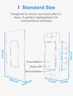 3 Way Smart Switch, Meross Smart Light Switch Compatible with Apple Homekit, Siri, Alexa & SmartThings, 2.4Ghz Wi-Fi Light Switch Remote Control Schedule, Neutral Wire Required 2 Pack,White - Image 3