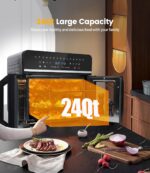 24Qt Large Air Fryer Oven French Door 15 in 1 Multi-Function Digital Controls Convection Oven Stainless Steel Dual Zone Electric Oven Toaster Combo with 13 Accessories & Cookbook - Image 3