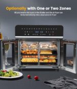 24Qt Large Air Fryer Oven French Door 15 in 1 Multi-Function Digital Controls Convection Oven Stainless Steel Dual Zone Electric Oven Toaster Combo with 13 Accessories & Cookbook - Image 5