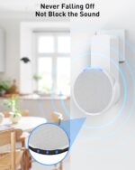 Maxonar Wall Mount, (2 Packs) Ech0 P0p Wall Mount Speaker Holder No Screws No Drill Needed Cable Hidden Storage Compatible with Google Nest, Ech0 P0p- White - Image 3